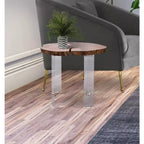 Table d'appoint en bois naturel