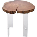 Table d'appoint en bois naturel