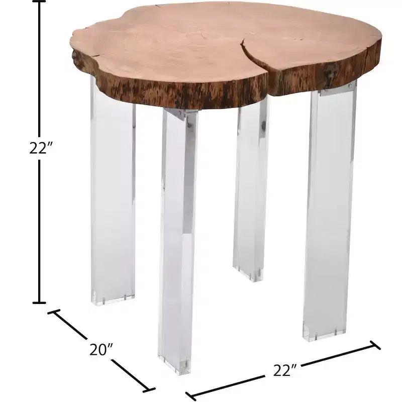 Table d'appoint en bois naturel