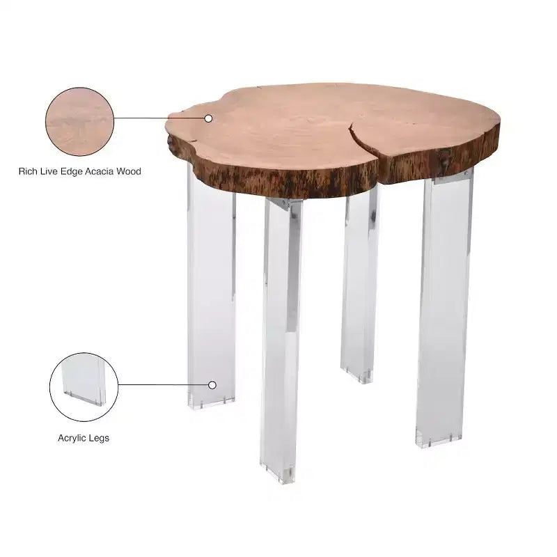 Table d'appoint en bois naturel