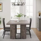Grande table de bureau de direction rectangulaire en bois rustique, longue table de dîner de cuisine moderne pour salle à manger, repas en famille