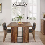 Grande table de bureau de direction rectangulaire en bois rustique, longue table de dîner de cuisine moderne pour salle à manger, repas en famille