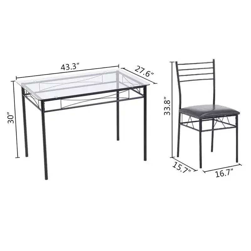 Table de salle à manger 4 personnes à quatre pieds