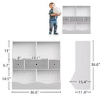 Étagère à livres et meuble de rangement pour jouets pour enfants - Meuble bas avec 3 tiroirs pour crèche, salle de jeux
