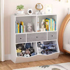 Étagère à livres et meuble de rangement pour jouets pour enfants - Meuble bas avec 3 tiroirs pour crèche, salle de jeux