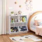 Étagère à livres et meuble de rangement pour jouets pour enfants - Meuble bas avec 3 tiroirs pour crèche, salle de jeux