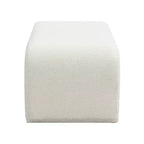 Pouf ottoman moderne rembourré en tissu bouclé avec tiroir