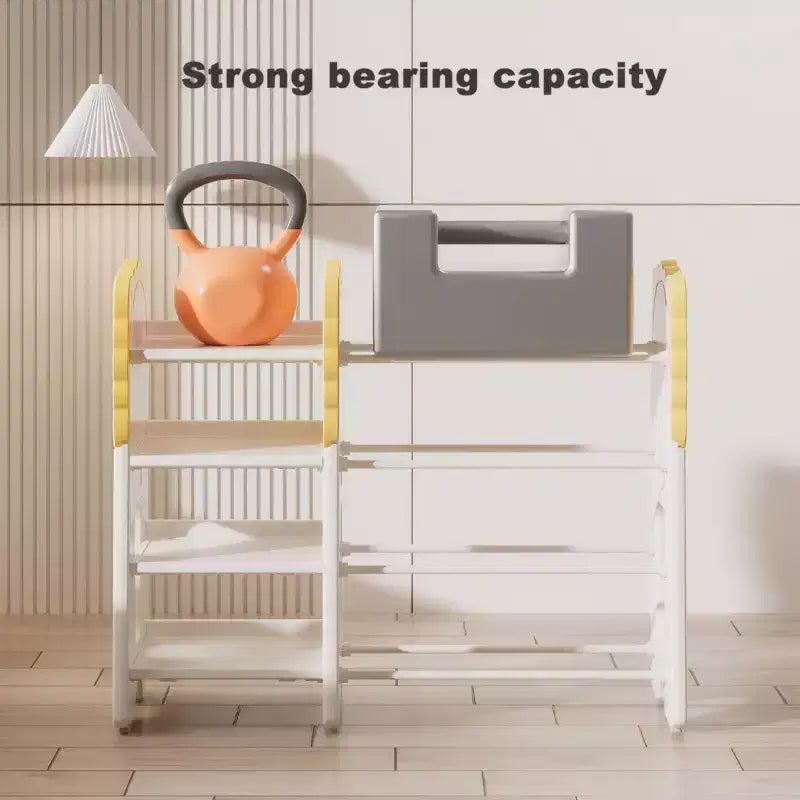 Étagère à livres et rangement de jouets pour enfants, organisateurs de jouets à 4 niveaux avec 8 bacs de rangement amovibles, organisateur de rangement de jouets pour enfants pour salle d'étude