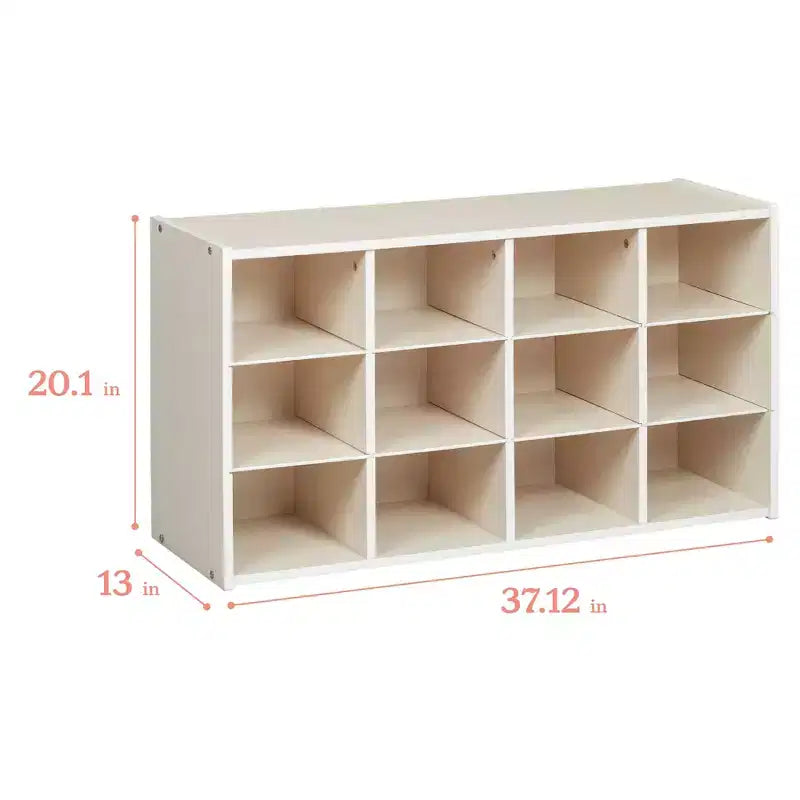 Meuble de rangement 12 casiers et 15 bacs à façade ouverte, 3x4, Meuble pour enfants