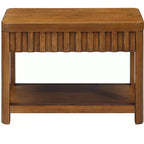 Table d'appoint rectangulaire de ferme de 25 pouces avec étagère de rangement