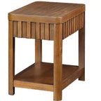 Table d'appoint rectangulaire de ferme de 25 pouces avec étagère de rangement