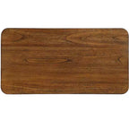 Table d'appoint rectangulaire de ferme de 25 pouces avec étagère de rangement