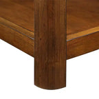 Table d'appoint rectangulaire de ferme de 25 pouces avec étagère de rangement