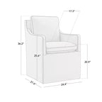 Chaise de salle à manger moderne avec roulettes, aucun assemblage requis