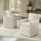 Chaise de salle à manger moderne avec roulettes, aucun assemblage requis