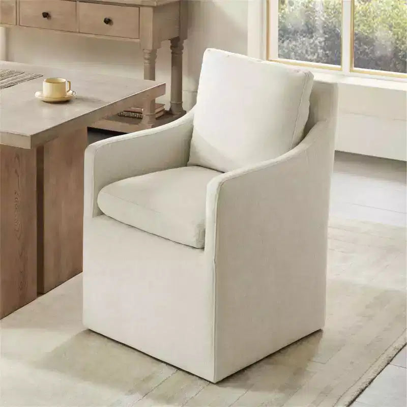Chaise de salle à manger moderne avec roulettes, aucun assemblage requis