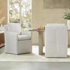 Chaise de salle à manger moderne avec roulettes, aucun assemblage requis