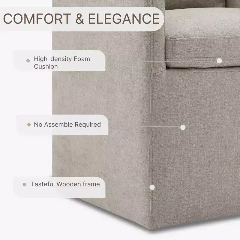 Chaise de salle à manger moderne avec roulettes, aucun assemblage requis