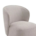 Chaise de salle à manger moderne avec roulettes et dossier enveloppant