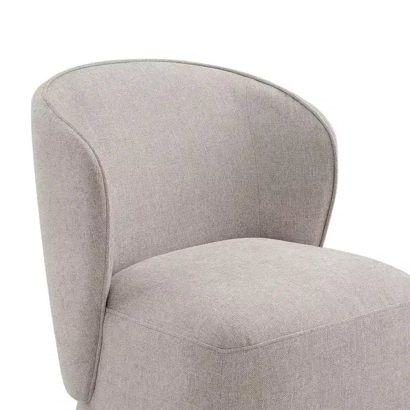 Chaise de salle à manger moderne avec roulettes et dossier enveloppant