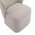 Chaise de salle à manger moderne avec roulettes et dossier enveloppant