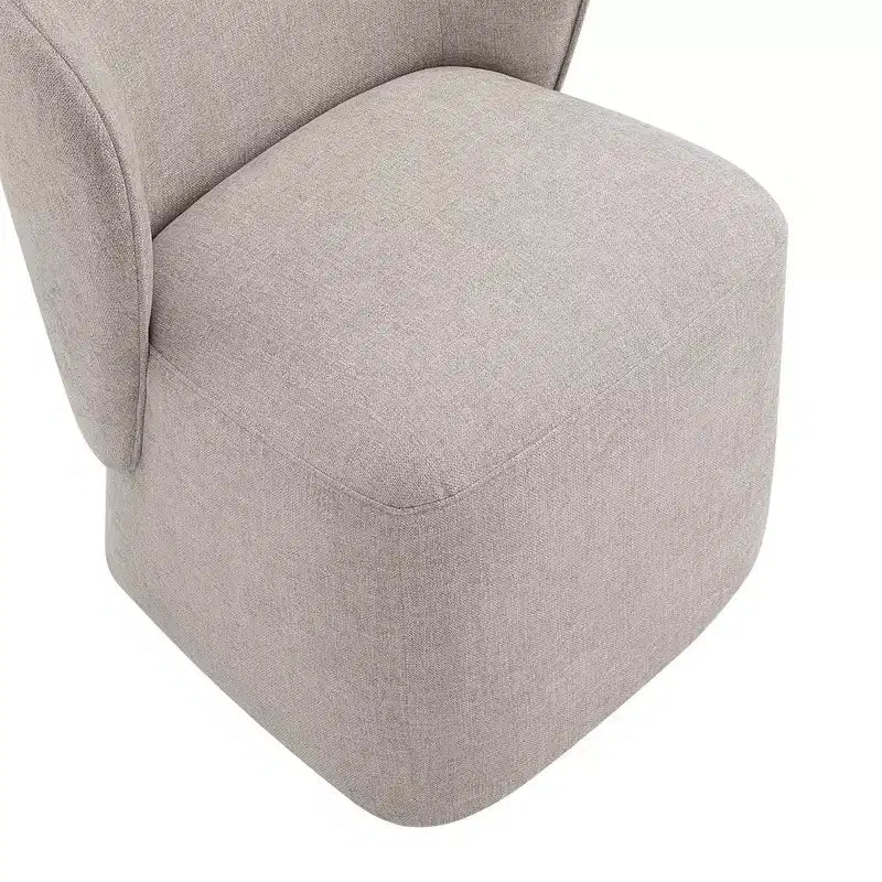 Chaise de salle à manger moderne avec roulettes et dossier enveloppant
