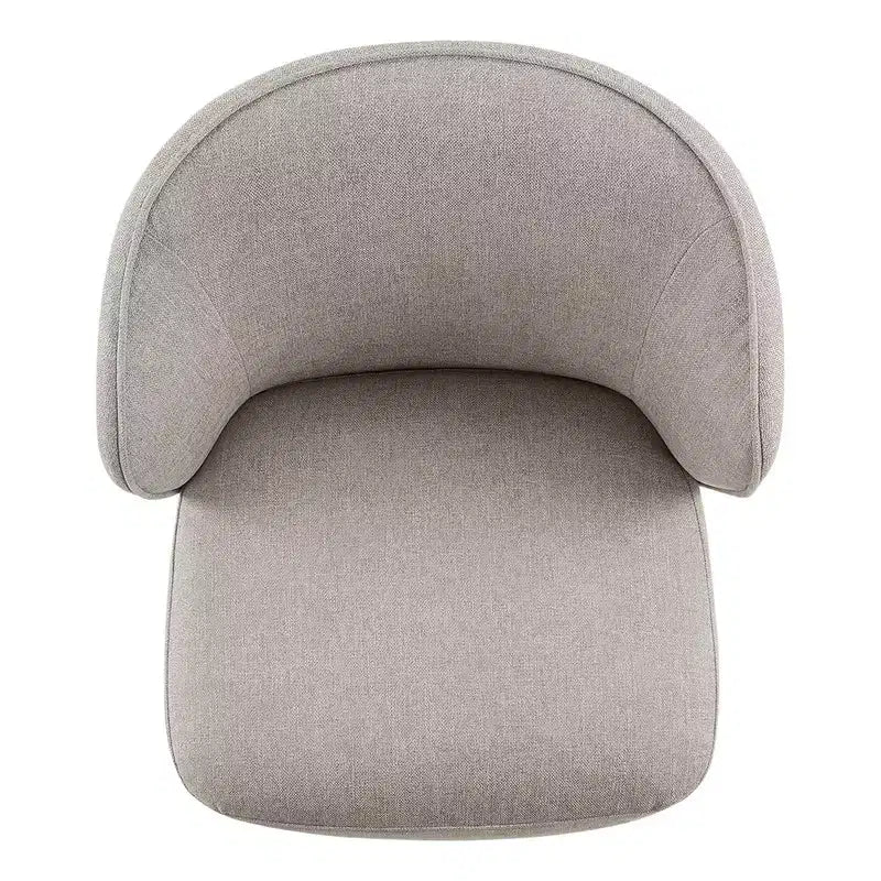 Chaise de salle à manger moderne avec roulettes et dossier enveloppant