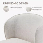Chaise de salle à manger moderne avec roulettes et dossier enveloppant