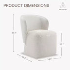 Chaise de salle à manger moderne avec roulettes et dossier enveloppant