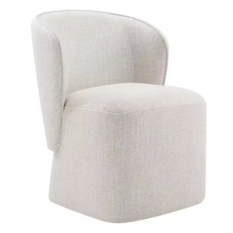Chaise de salle à manger moderne avec roulettes et dossier enveloppant