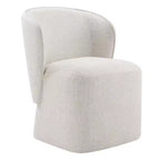 Chaise de salle à manger moderne avec roulettes et dossier enveloppant