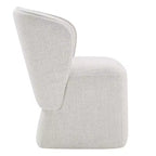 Chaise de salle à manger moderne avec roulettes et dossier enveloppant