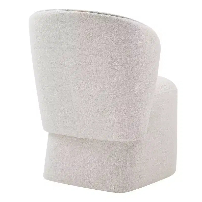 Chaise de salle à manger moderne avec roulettes et dossier enveloppant