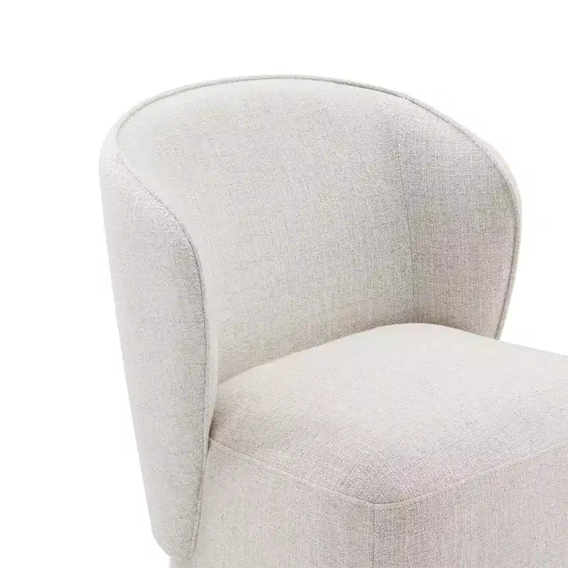 Chaise de salle à manger moderne avec roulettes et dossier enveloppant