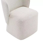 Chaise de salle à manger moderne avec roulettes et dossier enveloppant