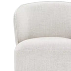 Chaise de salle à manger moderne avec roulettes et dossier enveloppant