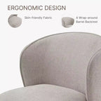 Chaise de salle à manger moderne avec roulettes et dossier enveloppant
