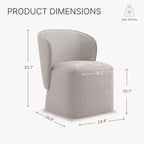 Chaise de salle à manger moderne avec roulettes et dossier enveloppant
