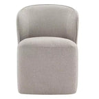 Chaise de salle à manger moderne avec roulettes et dossier enveloppant