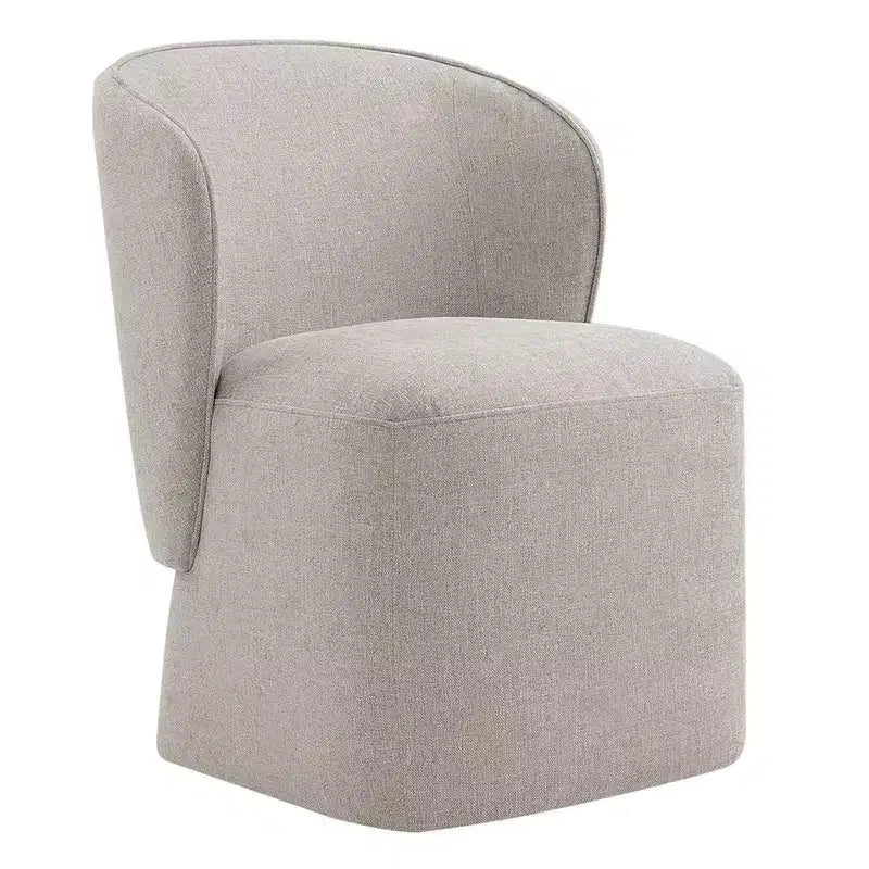 Chaise de salle à manger moderne avec roulettes et dossier enveloppant