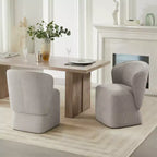 Spruce&Spring Morden Dining Room Chair with Casters and Wrap-round Back