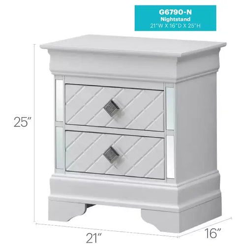 Table de chevet rectangulaire en métal avec 2 tiroirs, finition argentée, 61 cm (H) x 53 cm (l), pour salon et chambre à coucher