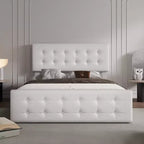 Table d'appoint rectangulaire en métal blanc de 64,7 cm de hauteur - 1 pièce