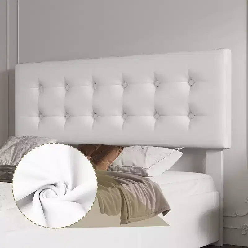 Table d'appoint rectangulaire en métal blanc de 64,7 cm de hauteur - 1 pièce