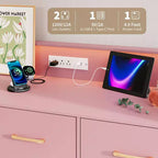 Commode moderne en bois à 5 tiroirs avec lumières LED, meuble de rangement autonome de 119 cm avec pieds dorés