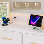 Commode moderne en bois à 5 tiroirs avec lumières LED, meuble de rangement autonome de 119 cm avec pieds dorés