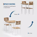 Table à manger pour 2, Ensemble table et chaises compact 3 pièces, Assise ergonomique confortable, Idéal pour petits espaces, cuisines, appartements