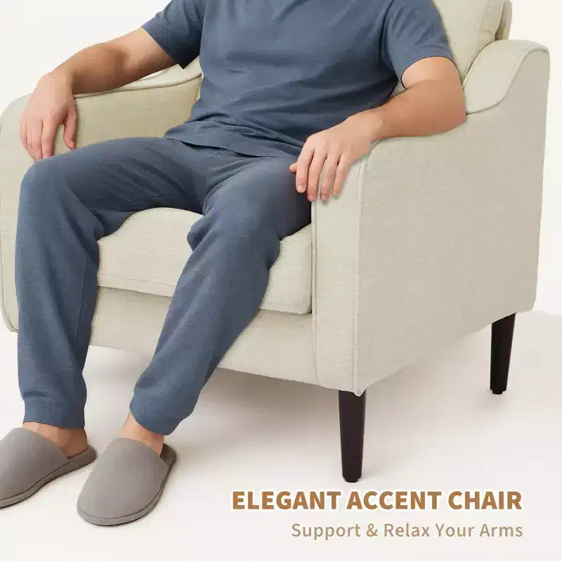 Fauteuil d'appoint du milieu du siècle, Chaises de salon modernes et confortables, Fauteuil rembourré, Fauteuil individuel confortable, pour Chambre à coucher ou Salon