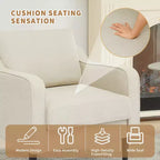 Fauteuil d'appoint du milieu du siècle, Chaises de salon modernes et confortables, Fauteuil rembourré, Fauteuil individuel confortable, pour Chambre à coucher ou Salon