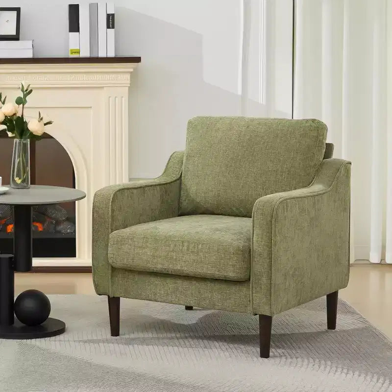 Fauteuil d'appoint du milieu du siècle, Chaises de salon modernes et confortables, Fauteuil rembourré, Fauteuil individuel confortable, pour Chambre à coucher ou Salon